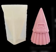 Duży SANTA MIKOŁAJ Bożonarodzeniowa forma silikonowa 12.4*8 do Świec Wosku 