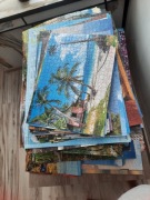 Ułożone puzzle różne wzory i rozmiary