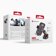 Uchwyt na telefon do auta  indukcyjny Forcell 15W do deski/ szyby czarny