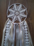 ŁAPACZ SNÓW RĘCZNIE WYKONANY BIAŁY (4)