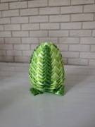 Jajko świąteczne wielkanocne ozdoba świąteczna ze wstążki handmade