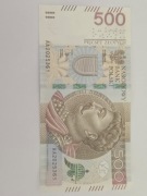 500 zł stan bdb (jak na zdjęciu) seria AA