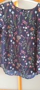 Bluzka granatowa w kwiaty. Rozmiar 50