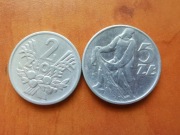 ZESTAW 2 SZT. MONET 5zł RYBAK i 2zł JAGODY 1974