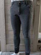 Bryczesy męskie Felix Buhler szare 52 silikon 