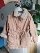 Kurtka Zara 98 parka płaszcz kożuszek