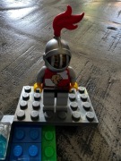 Lion knight quarters helmet with fixed grille