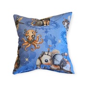 Poszewka dekoracyjna 40x40cm niebieskie ośmiornice 