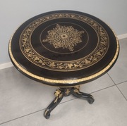 STOLIK INKRUSTOWANY MOSIĄDZEM XVIII-XIX wiek , ANTYK, PO RENOWACJI