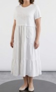 Włoska sukienka biala na wakacje plus size xxxl 46 48 50 