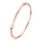 Nowa bransoletka srebrna pozłacana- różowe złoto.