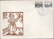 FDC,2203-2204,Polski drzeworyt Ludowy
