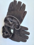 XL rękawiczki grube skórzany kożuszek 