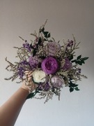 Bukiet świec sojowych fioletowy 