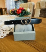 Nowy skórzany pasek damski skóra ekologiczna solidna