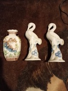 Wazon i łabędzie porcelana