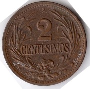 URUGWAJ 2 centesimos 1948, KM# 20a, XF