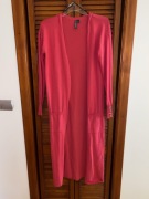 Kardigan różowy długi maxi rainbow 40/42