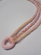 Dredy w gumce doczepy dredloki peruka warkoczyki zagęszczanie włosów treska