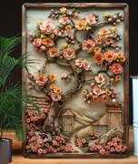 Dekor obraz aluminium Kwitnąca wiśnia 3D do wystroju 20 x 30 Japonia Salon