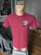 Bubba Gump t-shirt męski S burgund logo nadruk London Forest Gump 