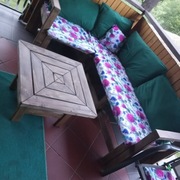 Meble ogrodowe narożnik tarasowy ze stołem