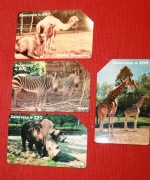 Karty Telef. zużyte Zwierzęta w Zoo nr 1037, 1038, 1039, 1040  / 4 szt 