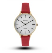 damski zegarek z czerwonym paskiem PERFECT E353-04