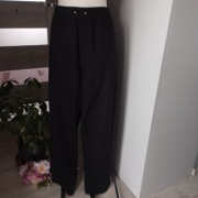 Czarne spodnie damskie JBS 2XL bawełna szeroka nogawka