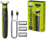 Golarka Philips OneBlade z ostrzem 360 i 3 nasadkami do zarostu QP2724/23