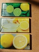 Mozaika szklana prostokąty 4,5x9,8cm nadruk na szkle CYTRUSY