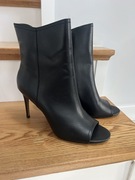 Botki na szpilce bez palców kazar skórzane nowe