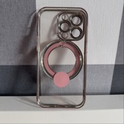 Etui iPhone 14 Pro – nowe, przezroczyste z różowym ringiem