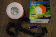 Latarka led , czołowa , lekka ,wodoodporna + gratis mini latarka