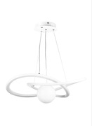 Lampa wisząca LED 60W | Stylowa lampa z księżycem 3D | RLT-50CM-60W-W