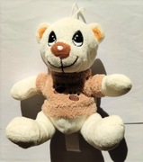 Maskotka Miś Oczek słodki kremowy pluszak zabawka misiek z zawieszką