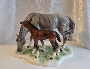 Piękna duża figurka konie Goebel klacz ze źrebakiem  koń konik Bochmann 