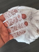 Guma koronka Biała krawiectwo szycie decoupage