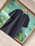 koszulka męska top t-shirt klasyczny granatowy bawełniany krótki rękaw