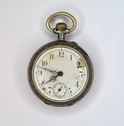 Srebrny Kieszonkowy zegarek Cylindre 10 rubis. SPRAWNY