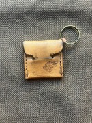 Portmonetka skórzana na monety, bilon. Brelok do kluczy. Wilk, herb Stark