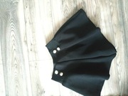 BALMAIN PARIS  czarne krótkie spodenki guziki logowane grubsze __BDB__36/38