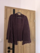 Sweter damski kardigan wełniany narzutka s/M 36/38