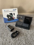 Bezprzewodowa stacja ładująca SEACOSMO 3w1 czarna 15W