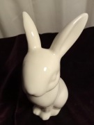 Ozdoba wielkanocna - ZAJĄC BIAŁY - ZAJĄCZEK CERAMICZNY ZESTAW 2 SZTUK