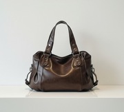 Nowa brązowa duża torebka podróżna pojemna elegancka modna stylowa + GRATIS