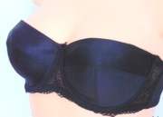 SECRET POSSESSIONS gładki biustonosz bardotka z koronką bez ramiączek 75DD