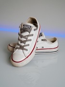 Buty Skórzane Damskie Trampki Converse All Star Białe 31,5