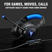 Słuchawki gamingowe wokółuszne Lycander z mikrofonem i LED