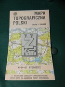 Mapa topograficzna N-34-97 Bydgoszcz 1:100 000 WZkart